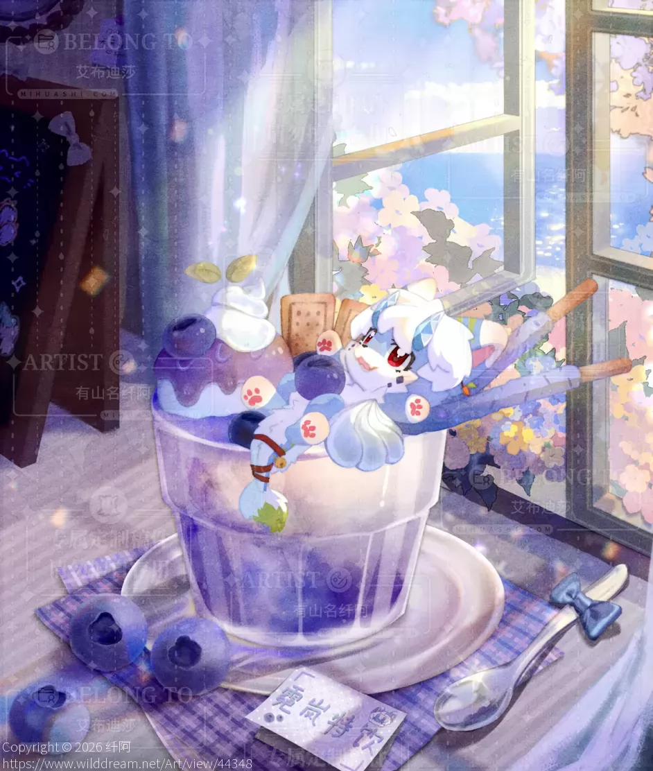 蓝莓奶昔 by 纤阿