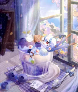 蓝莓奶昔 by 纤阿
