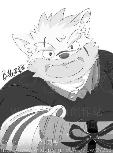 戍孝，只是是临摹的 by DogerShibainu32, 犬兽人