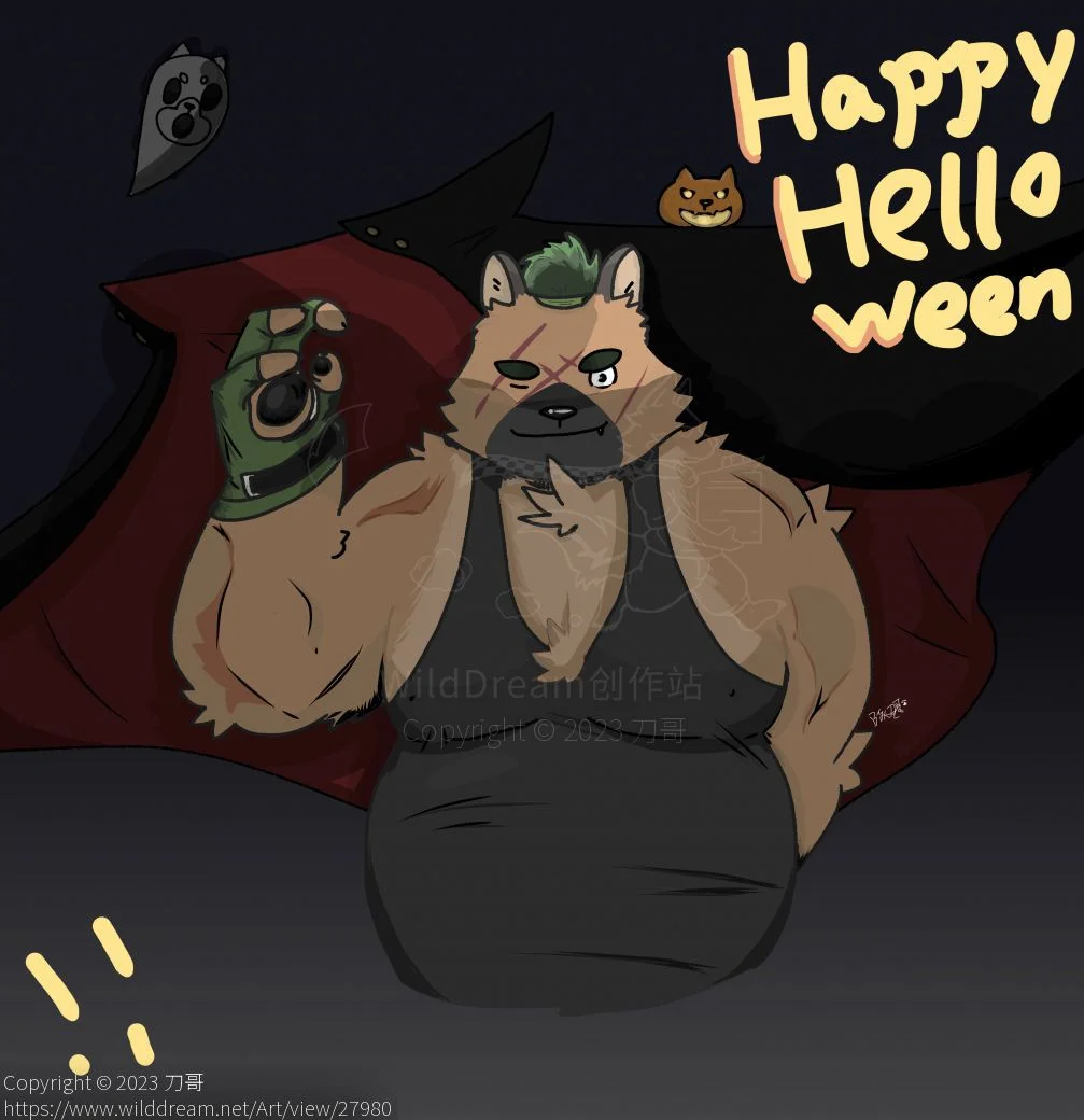 万圣节快乐！万圣节快乐！🎃 by DogerShibainu32, 万圣节快乐, 犬兽人