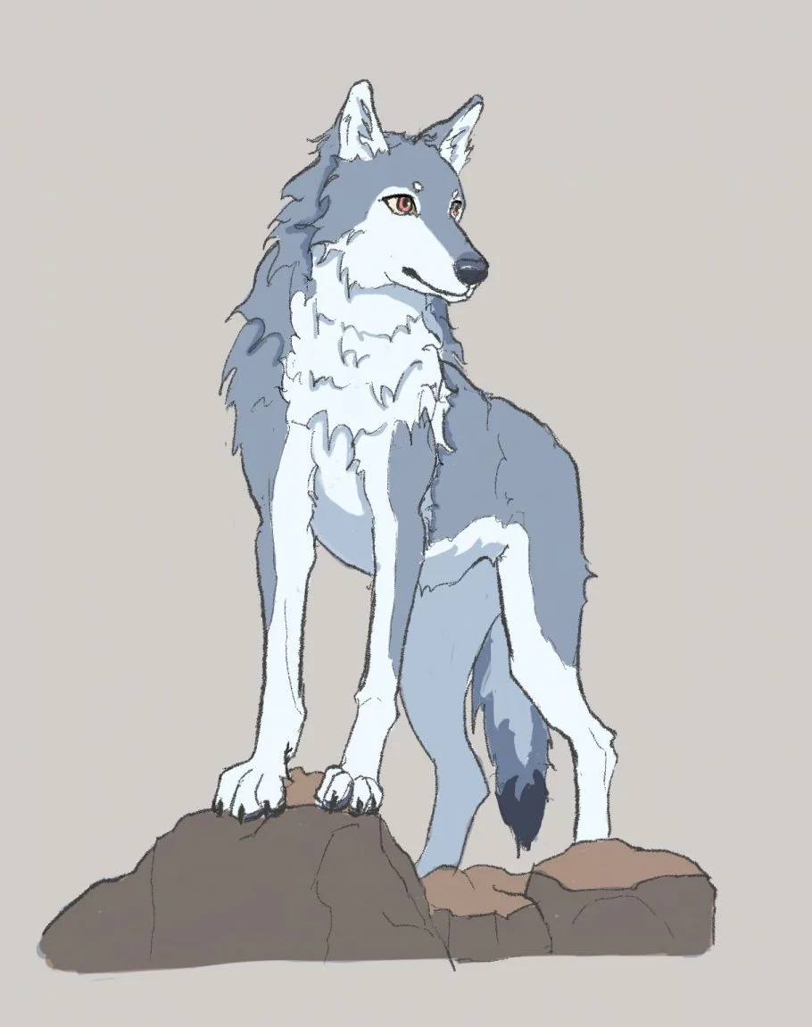 doodle by noctivis, wolf, 狼