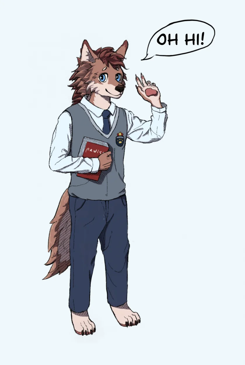 OH HI! by noctivis, wolf, 狼
