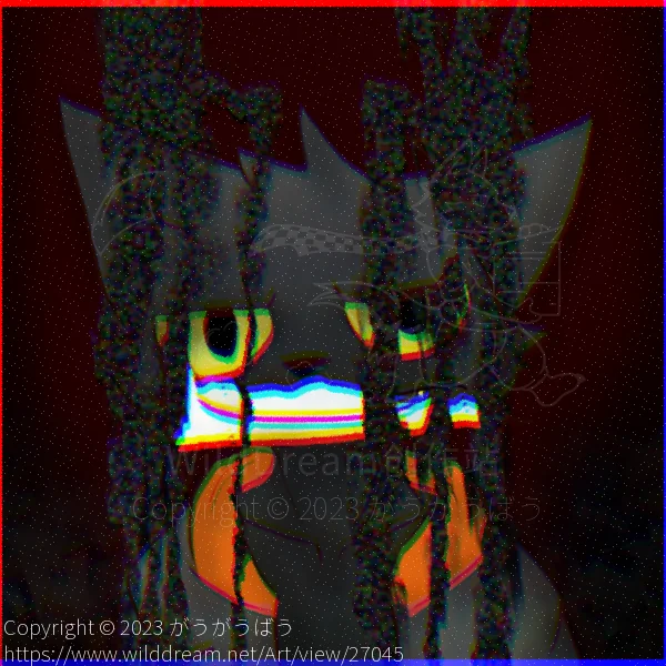 The smile in other side by がうがうばう, black cat, furry