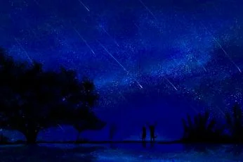 Midnight star shower