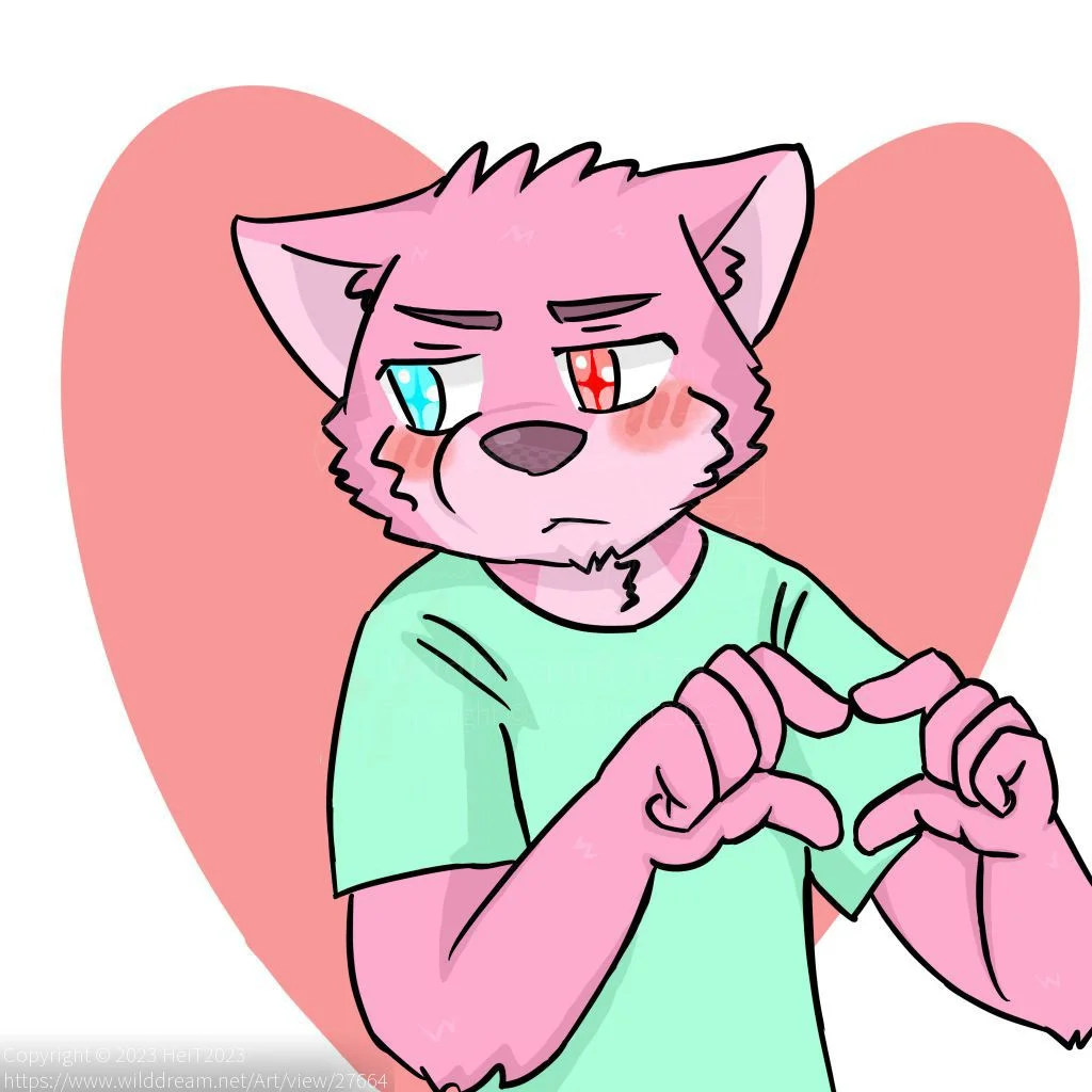 10/10告白？ by HeiT2023, furry, 傲嬌, 告白, 愛心, 狼