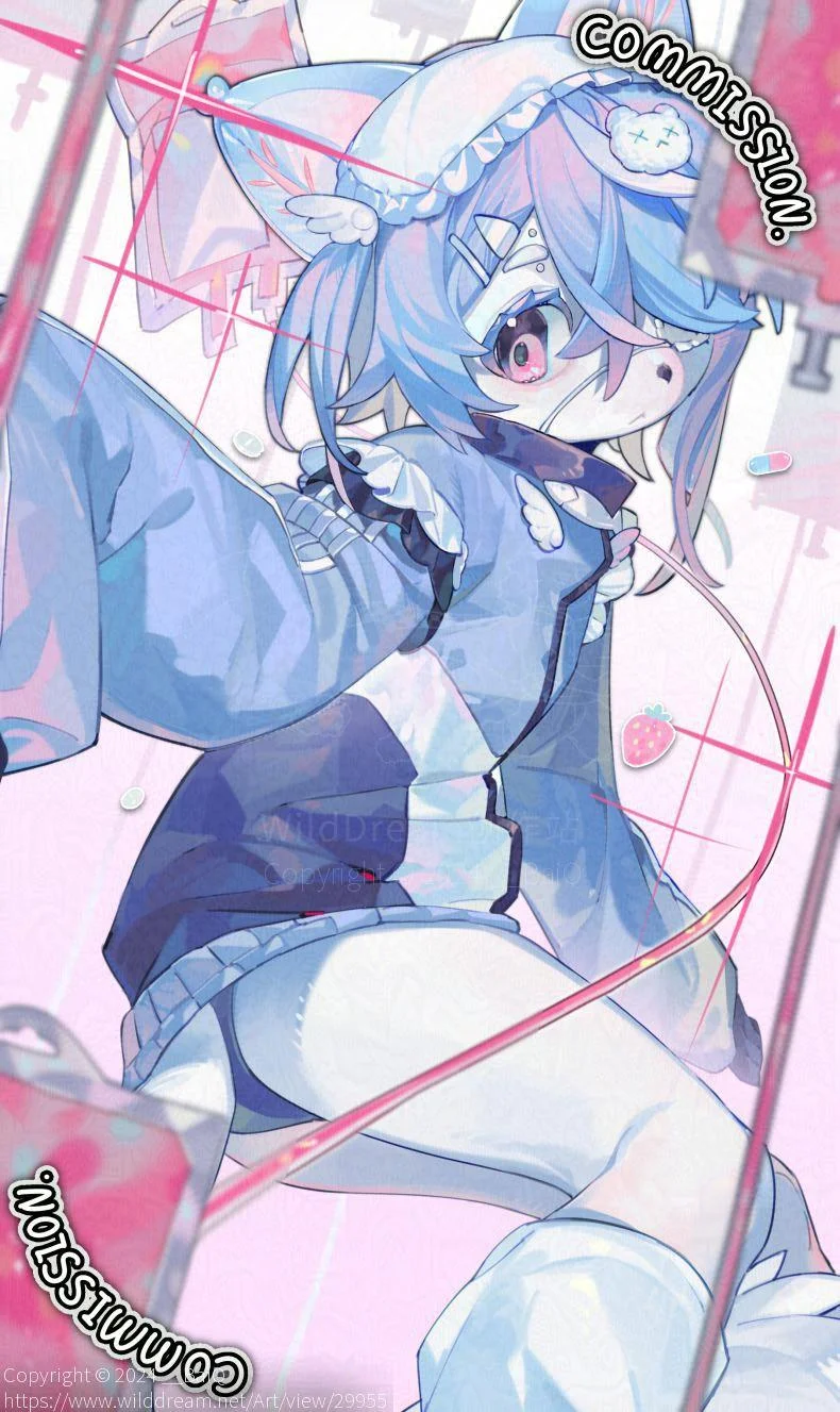 🍓 by __BaiQ, furry, 兽设, 可爱, 插图, 立绘