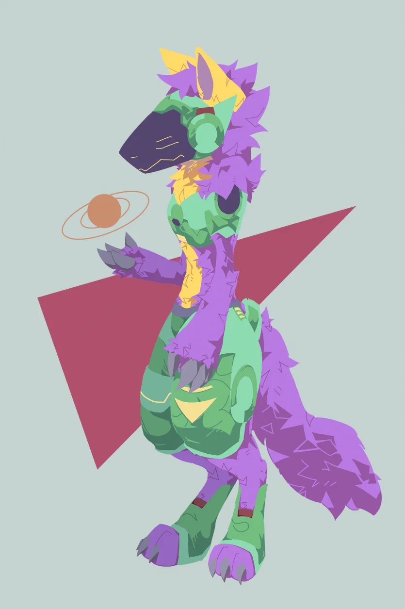 摸摸自设 by 迷途星轨, oc, protogen