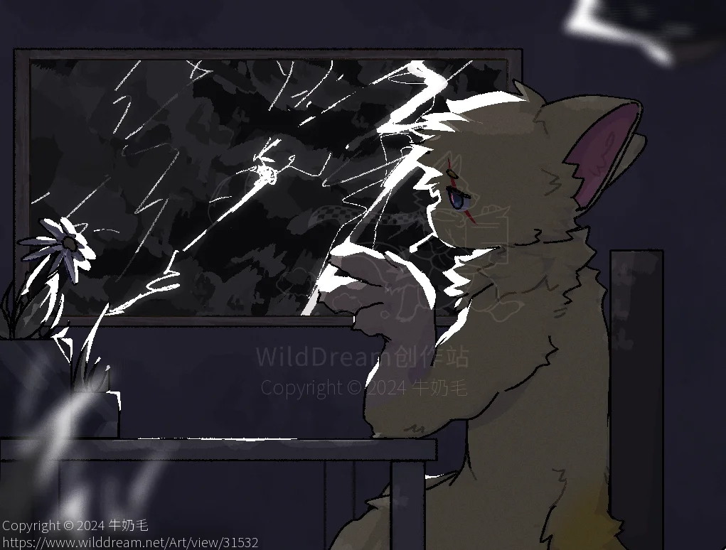 守着窗儿，独自怎生得黑 by 牛奶毛, furry, oc, 接稿, 猫猫