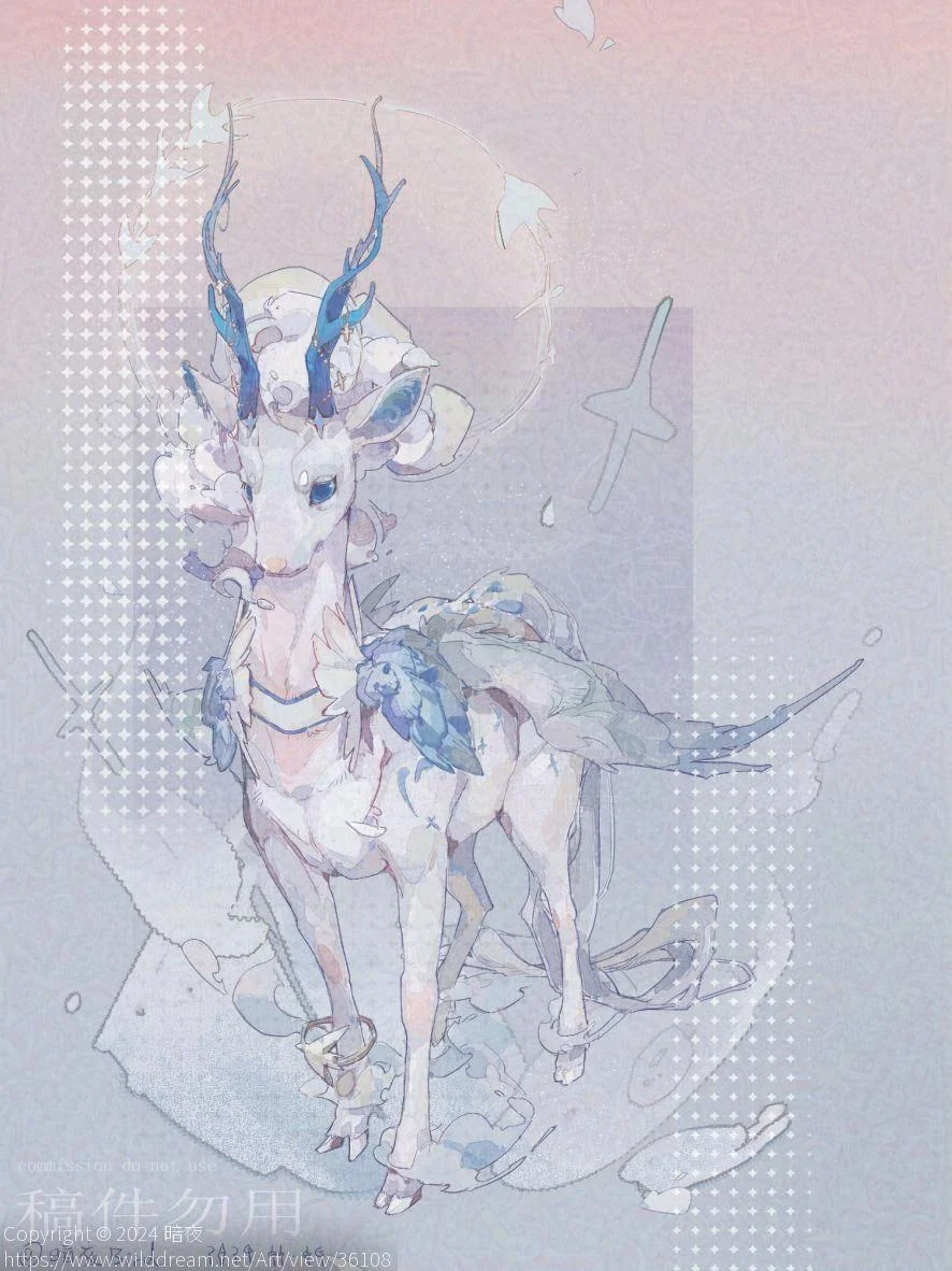 平涂稿 调整完后期 shuiyin by 暗夜, 幻想生物, 稿子, 纯动物