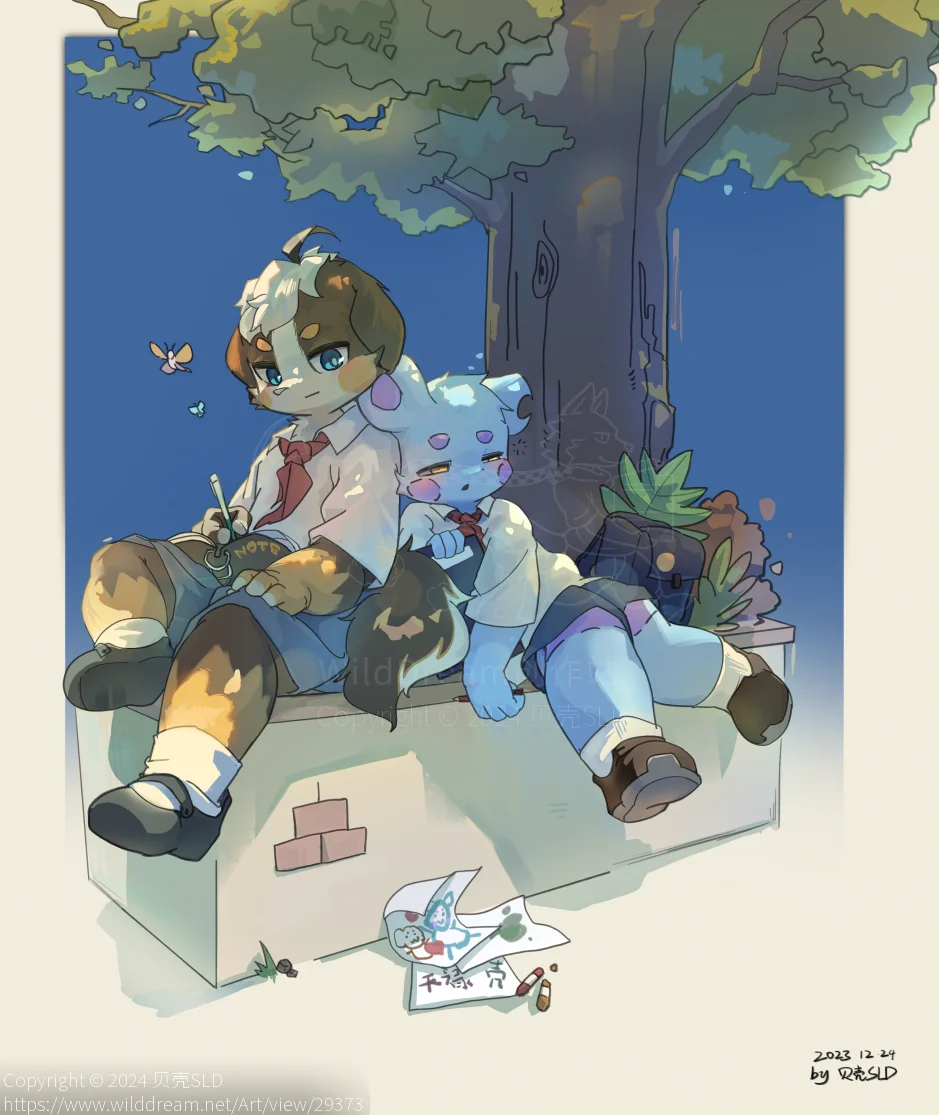 Green is the color by 贝壳SLD, 伯恩山, 兽太, 校服, 正太, 狗, 鼠