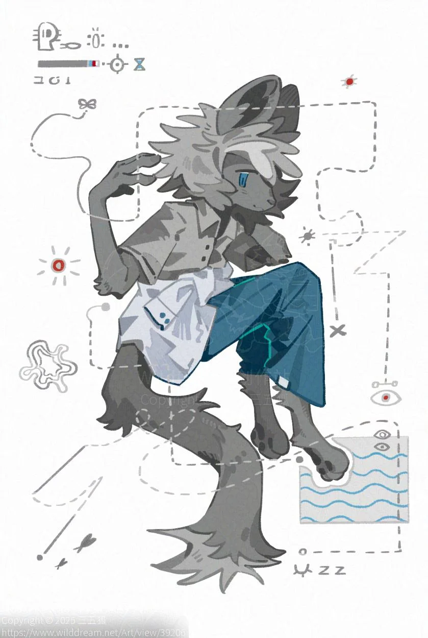 当我在湖边观察昆虫飞行的轨迹时 by 三五狐