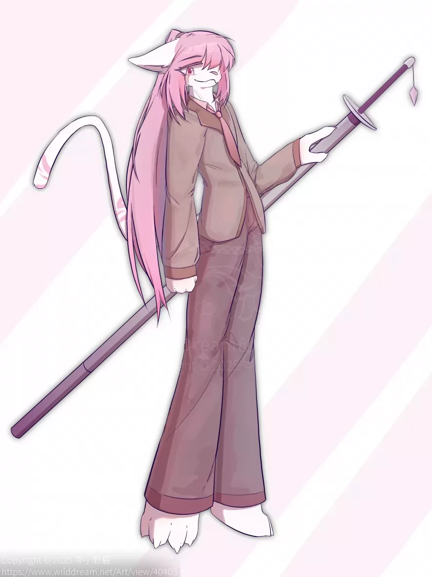 剑喵 by 岑小野鹿, furry, 板绘