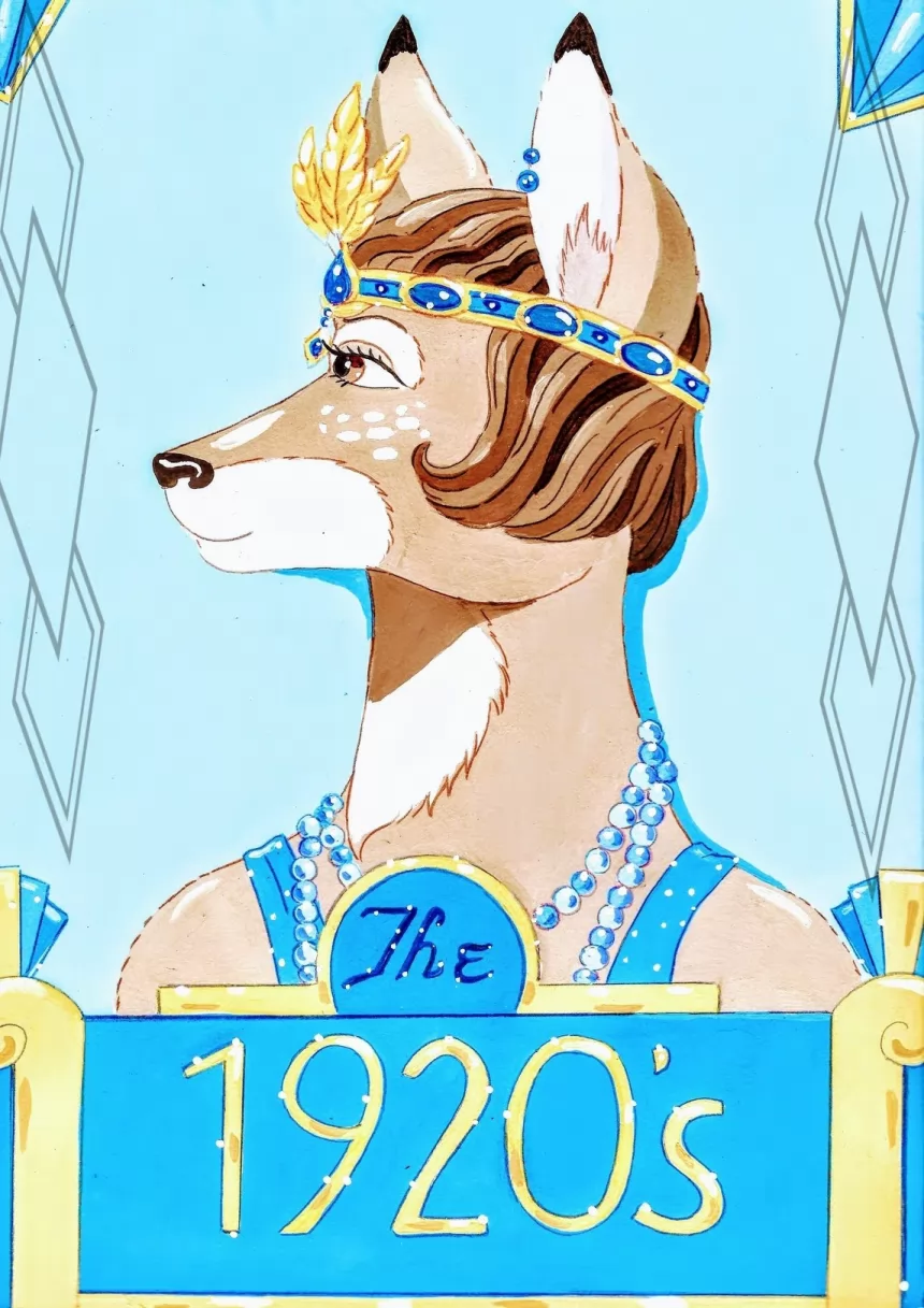 Josephine by FoxyFlapper, 1920's, deer, flapper, vintage, historical