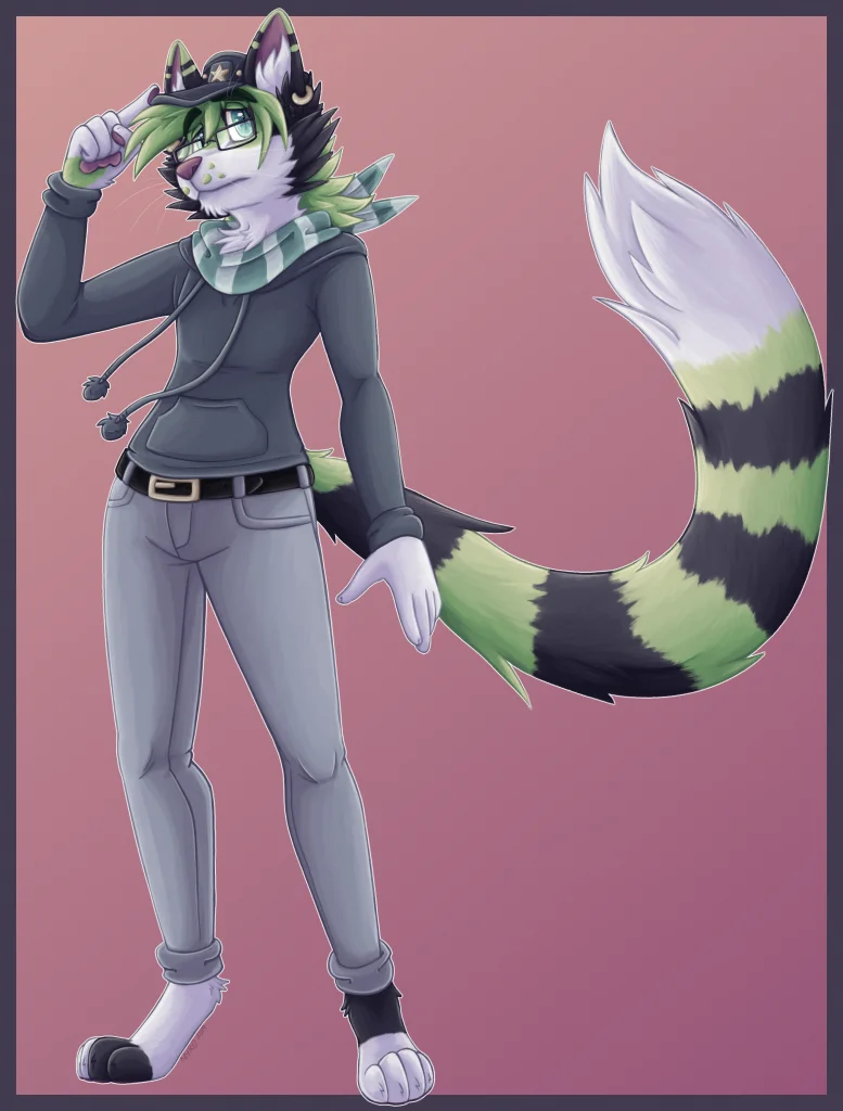 Green Calico by kstreetalley, cat, feline, felidae, anthro, furry, oriental longhair, animal, mammal, digital, drawing