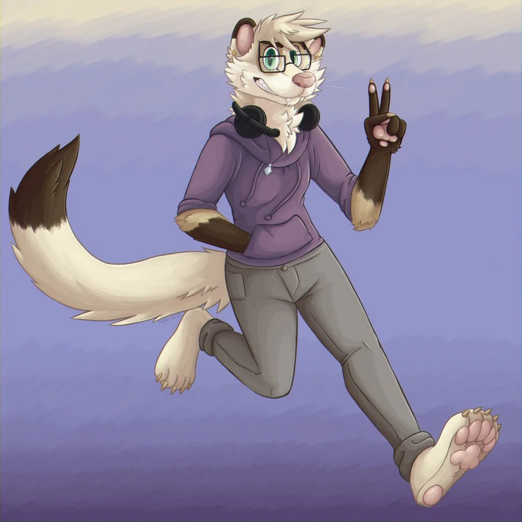 Lucky Denver Mint by kstreetalley, mustelid, digital, anthro, furry, character, animal, mammal, ferret, drawing