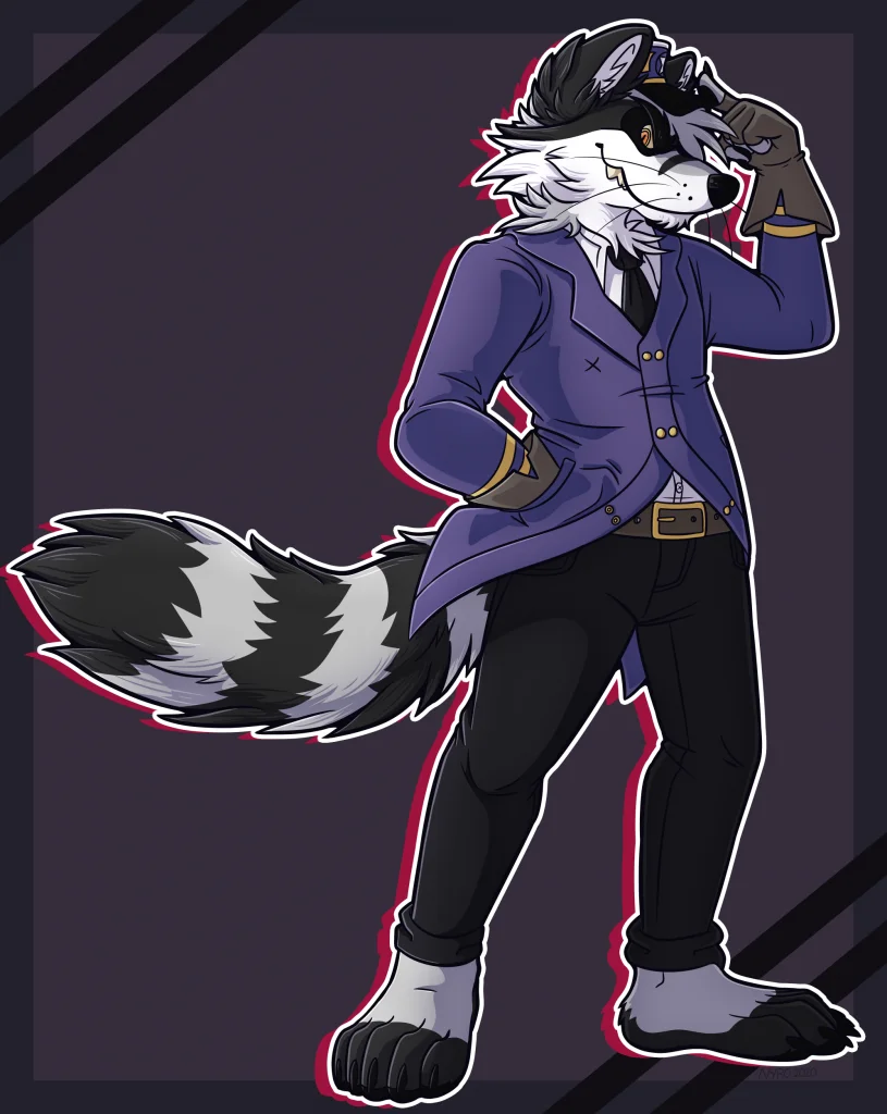 Ex-Pilot Raccon by kstreetalley, animal, anthro, cartoon, character, digital, drawing, furry, mammal, raccoon