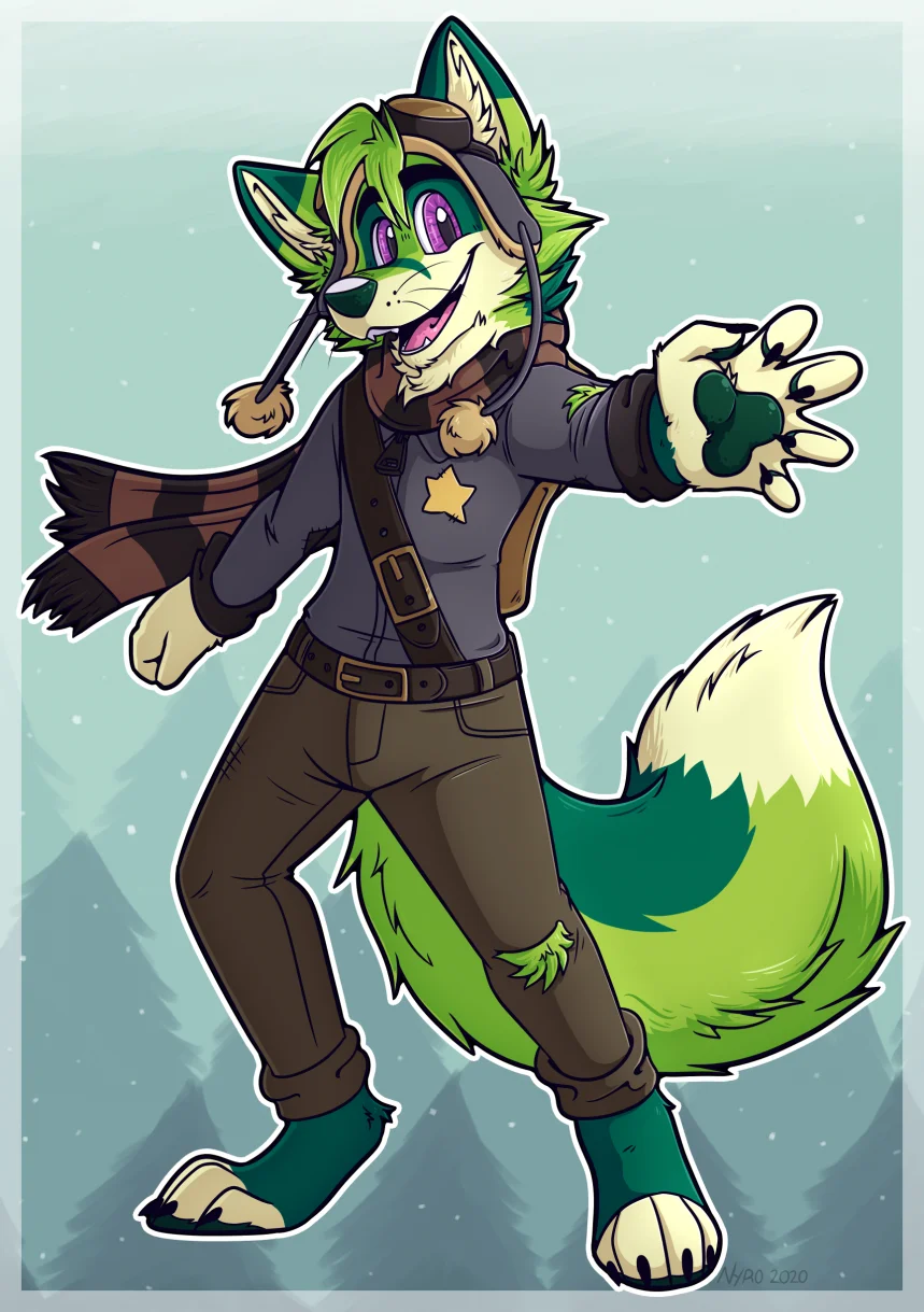 Finley (2020) by kstreetalley, character, digital, anthro, drawing, animal, fox, vulpine