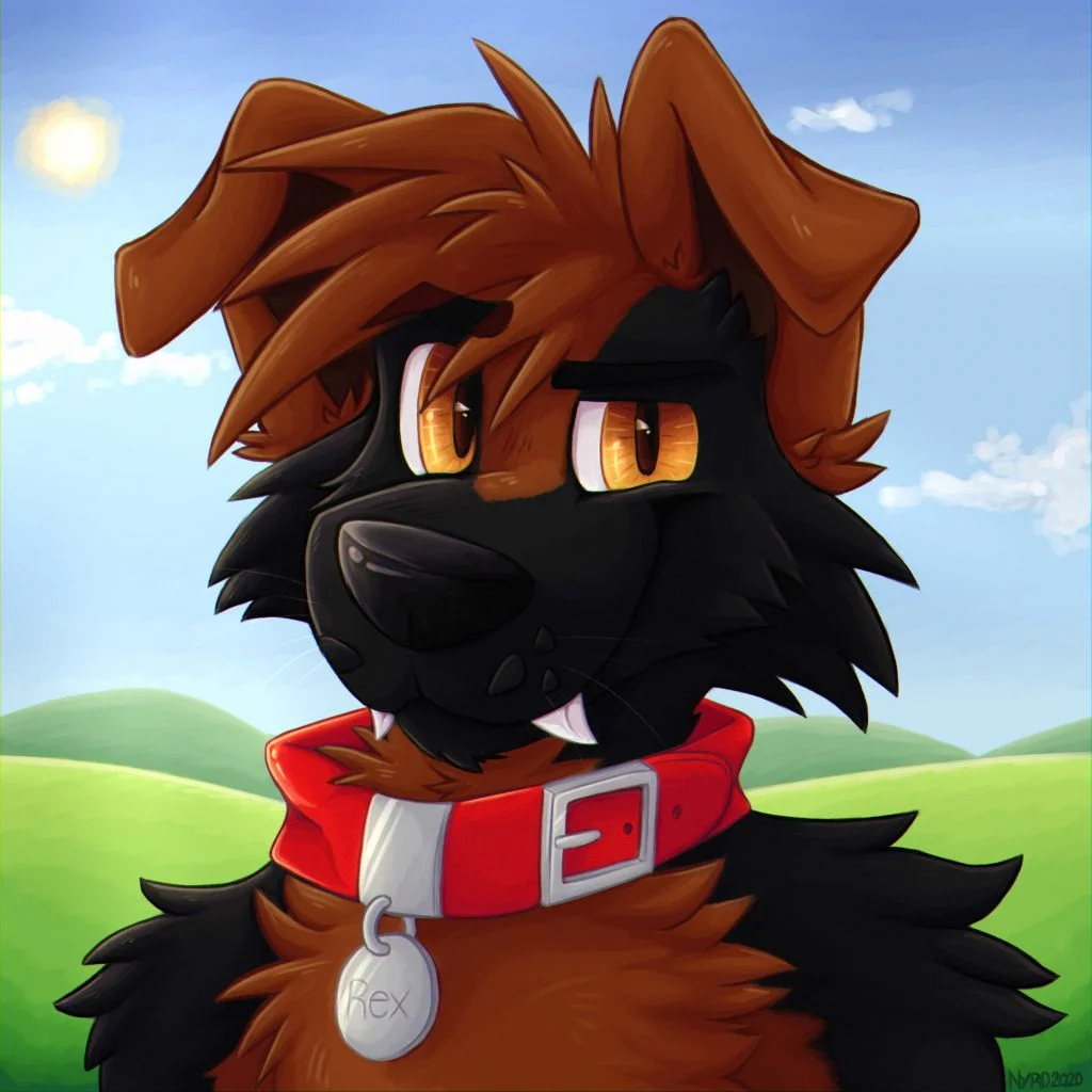 Rex Portrait (2020) by kstreetalley, character, digital, canine, anthro, drawing, animal, dog