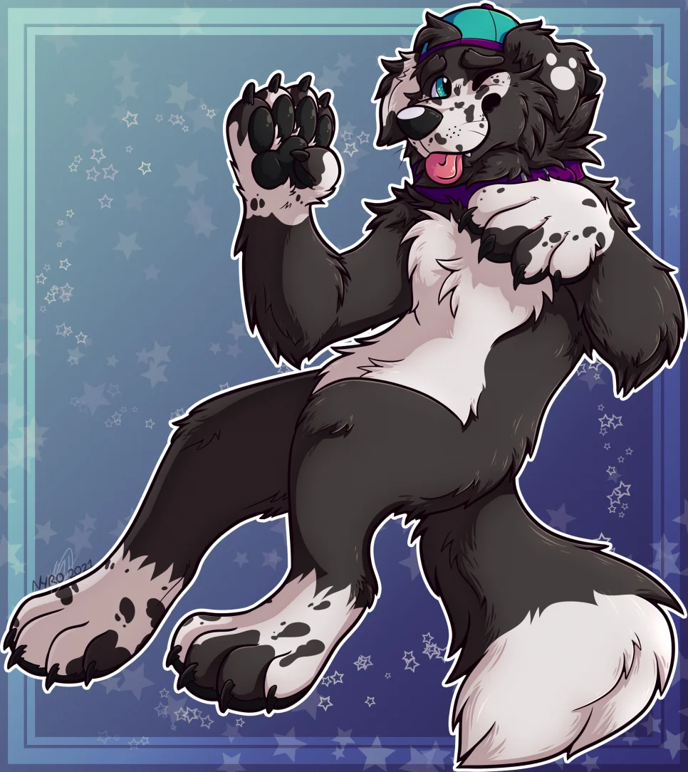Big Floof! by kstreetalley, animal, anthro, canine, character, digital, dog, drawing, newfoundland