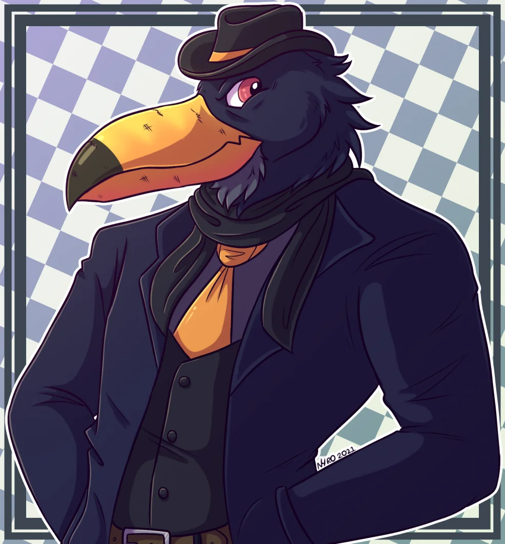 Old Man by kstreetalley, animal, anthro, avian, bird, character, digital, drawing, toucan