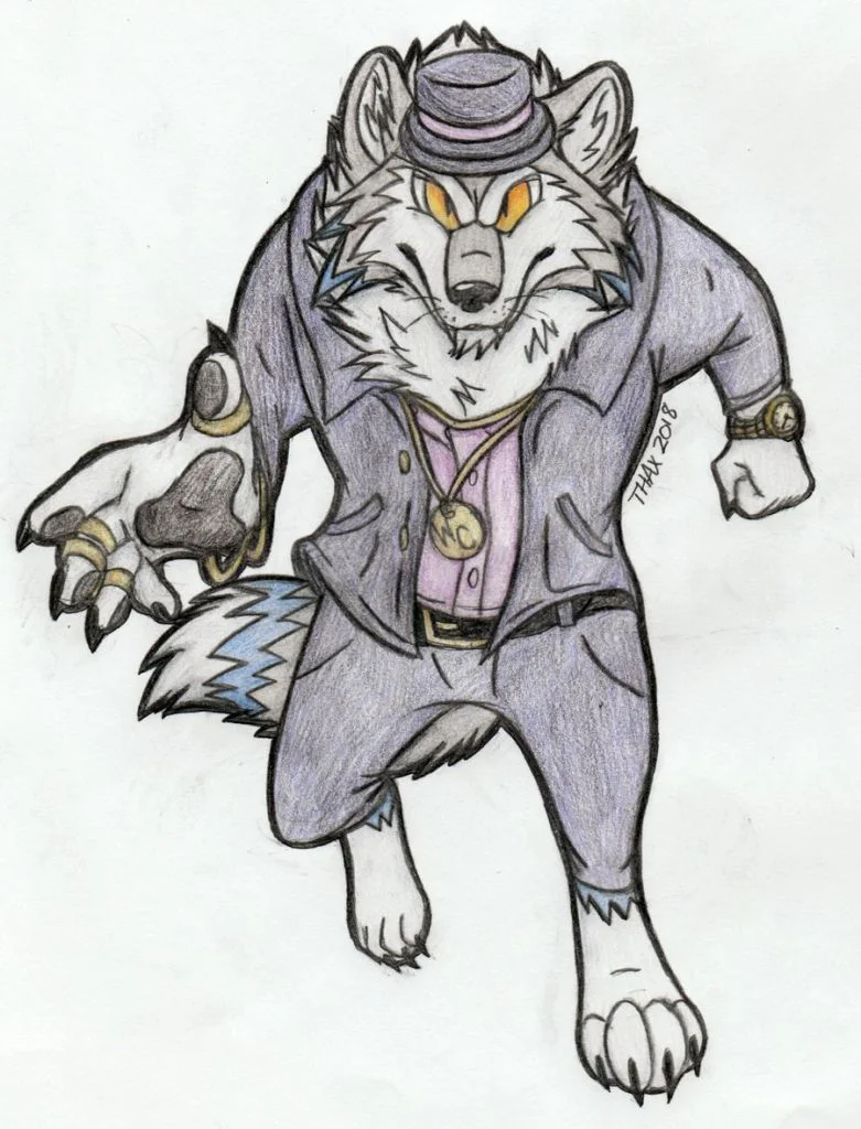 Capone 01-24-18 by kstreetalley, wolf, canine, canidae, mammal, canid, anthro, traditional, character, drawing, grey wolf, animal