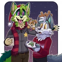 Festive Foxes by kstreetalley