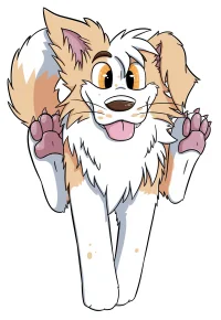 Running cartoon Border Collie by kstreetalley