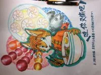 学校美食节的海报 by 有贝壳能使小狐推磨