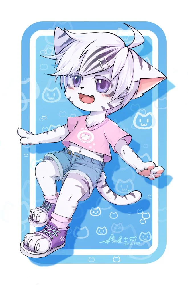 星空喵~ by 星空喵, 兽太, 白虎斑