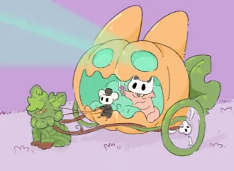 南瓜猫猫和小骷 by 星空喵
