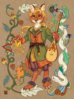 24.1.1豺和蛇，葡萄与石榴花 by 毛毛此木