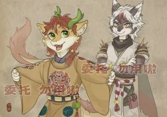 小龙和黑白猫 委托 by 毛毛此木