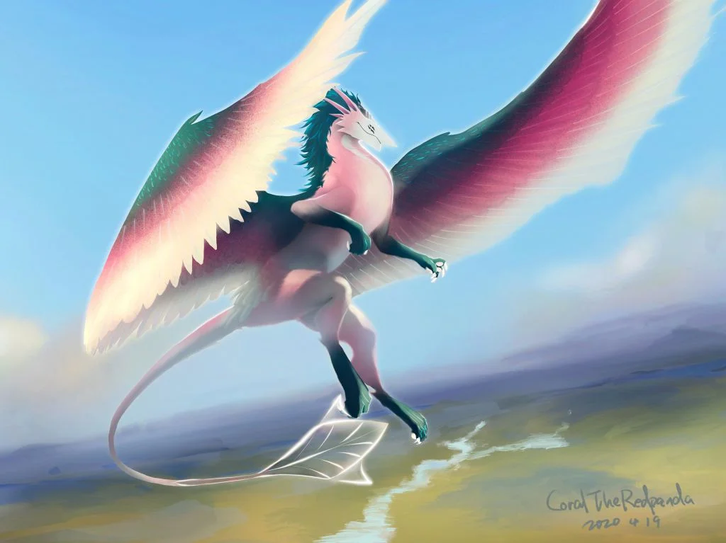  by CoralTheRedpanda, dragon 