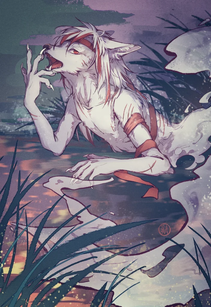 委托 by 小驭, 狼 , 插画, 古风