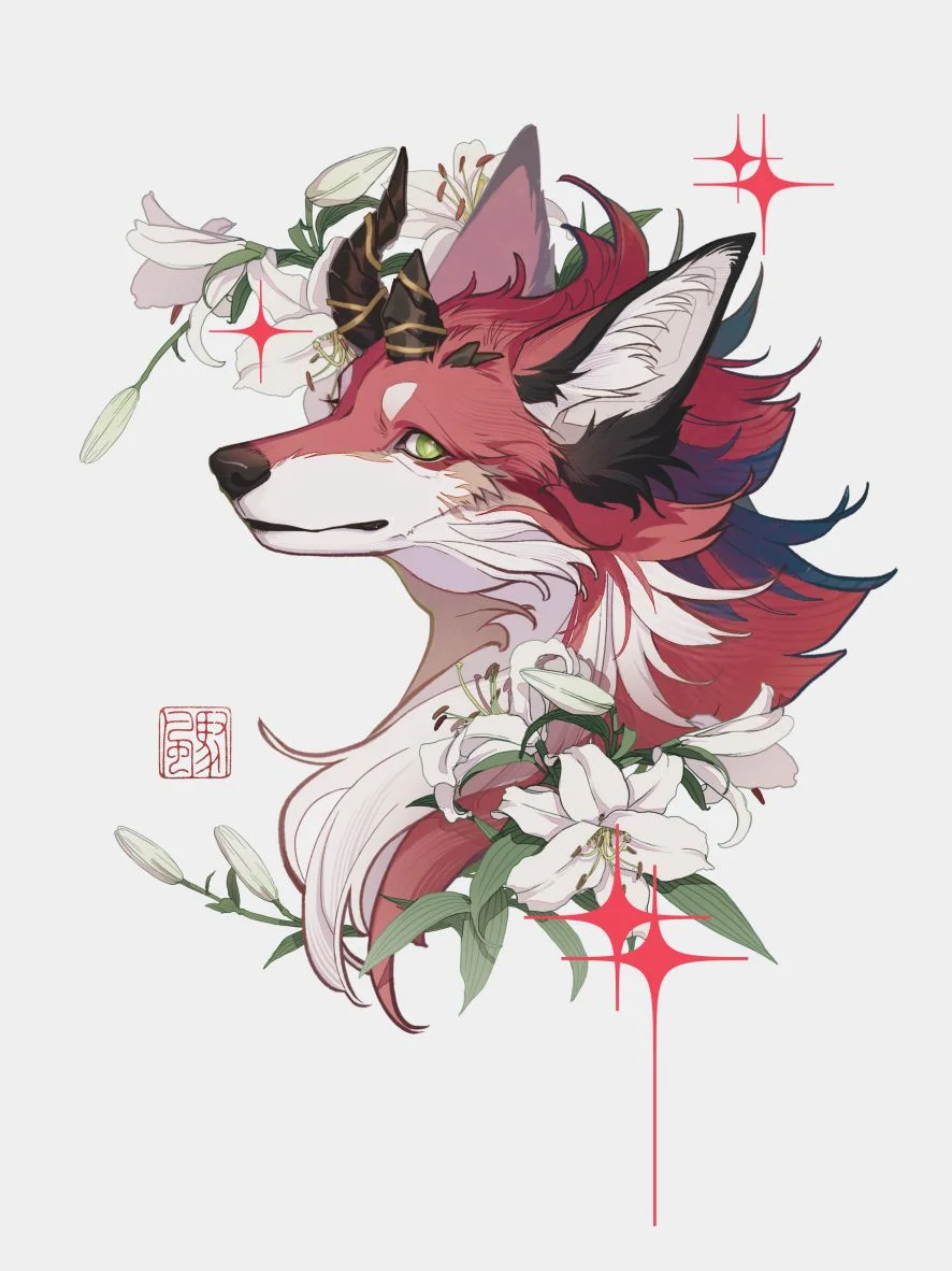 委托 by 小驭, 头像, 插画, 狐, 狼 