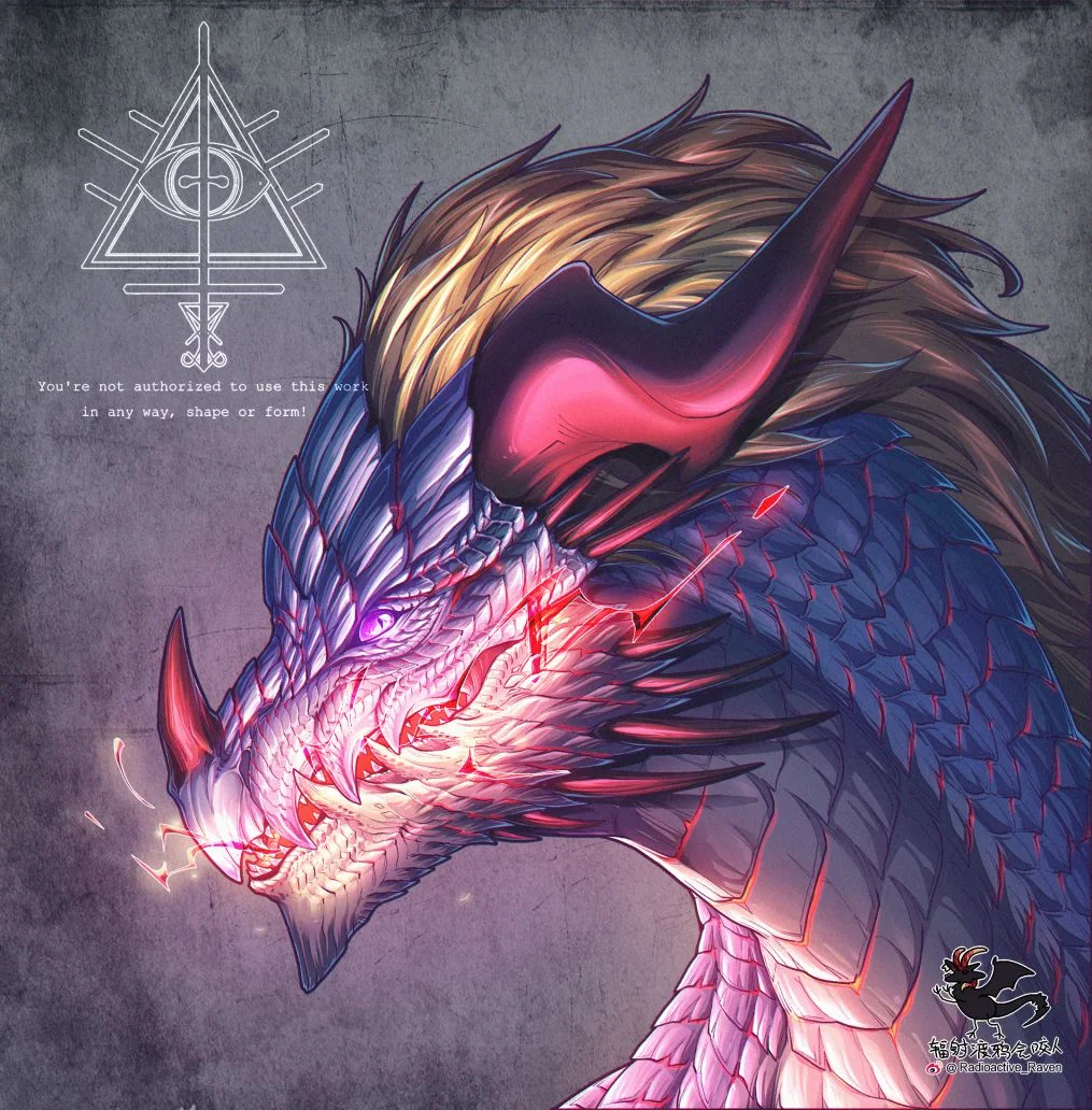 【稿】 红色闪电 by 辐射渡鸦, 幻想生物, 西方龙, 龙