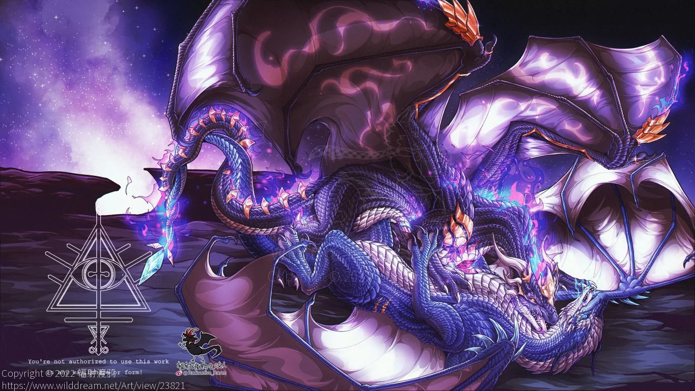 【稿】夜宵x雷刃 by 辐射渡鸦, 龙, 西方龙, 幻想生物