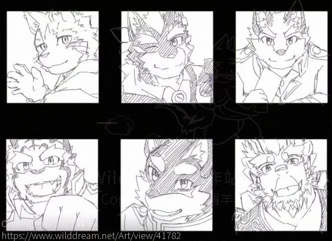 绘画练习 by 屑羊, 亚戈, 善人, 堂邑父, 奥斯卡, 格兰特利, 逢魔牙ワルト
