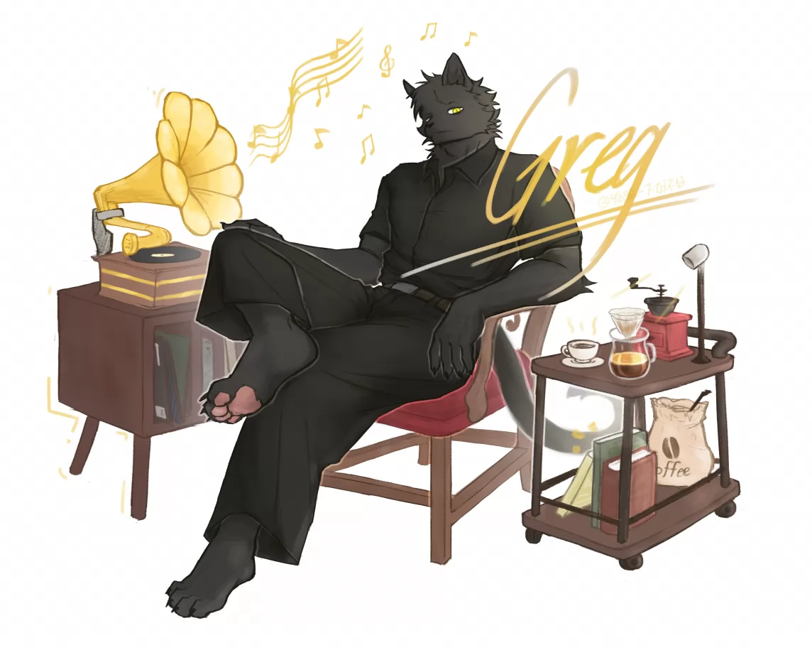 【OC】Greg-爵士时刻 by 呱呱一下好不好, OC, 猫科兽人