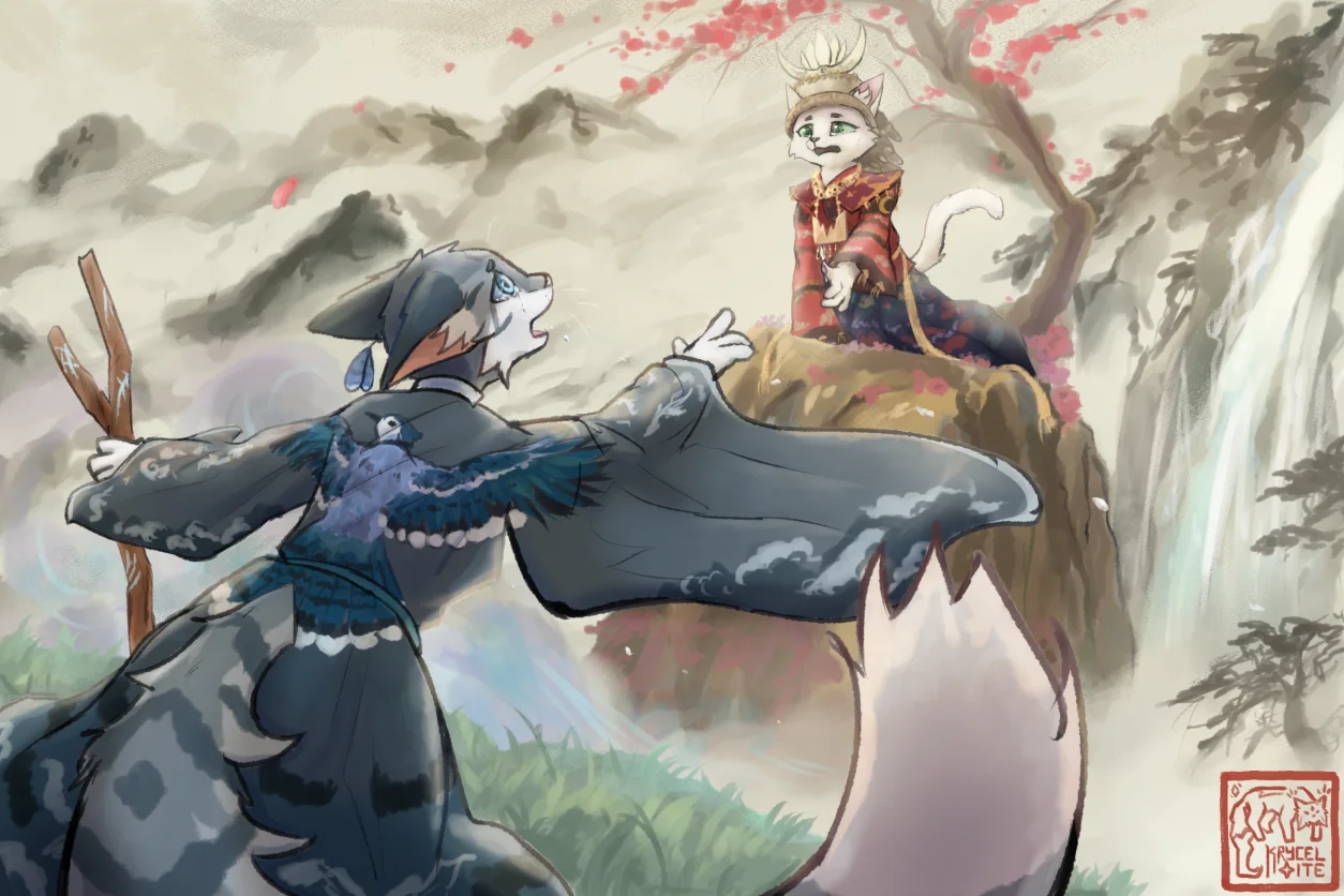 永远等着你 by Krycelite, half moon, jay's wing, jayfeather, warriorcats, warriors, 半月, 松雅翅, 松鸦羽, 猫, 猫武士 