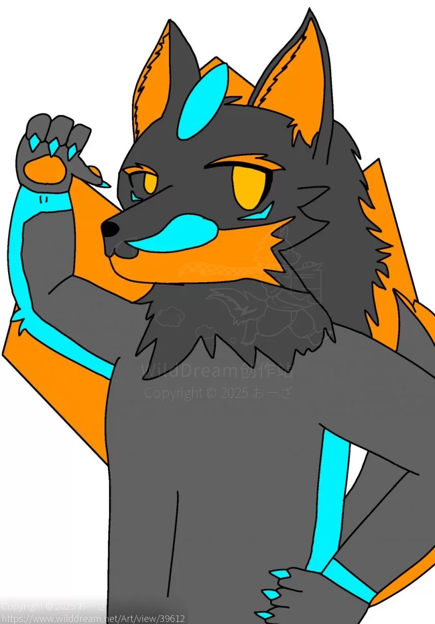 ZelaruGraffiti by おーざ, boy, furry, Zelaru, ゼラル