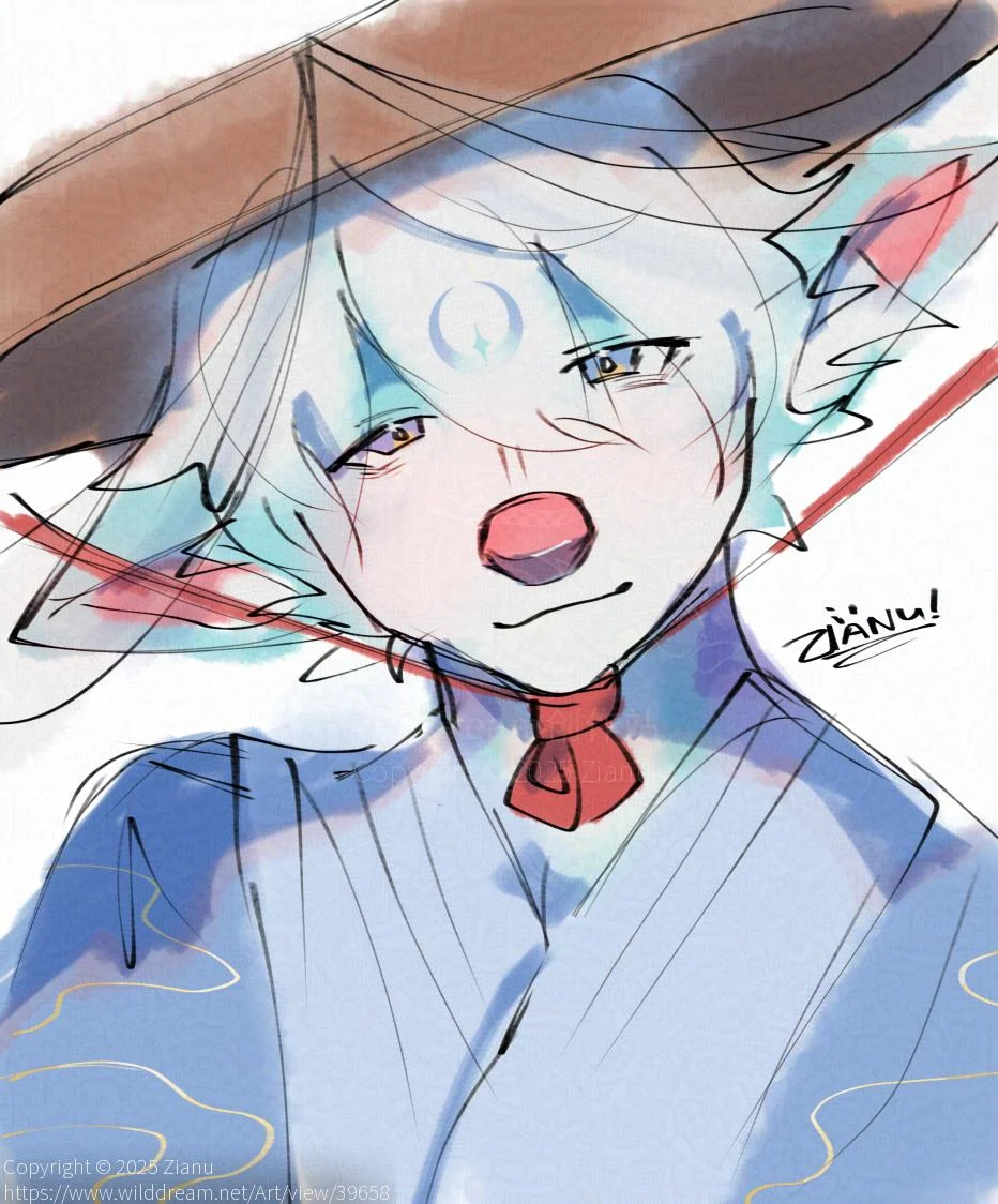 My oc by Zianu, furry, mage