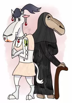 Two offended camels by EternalMoon