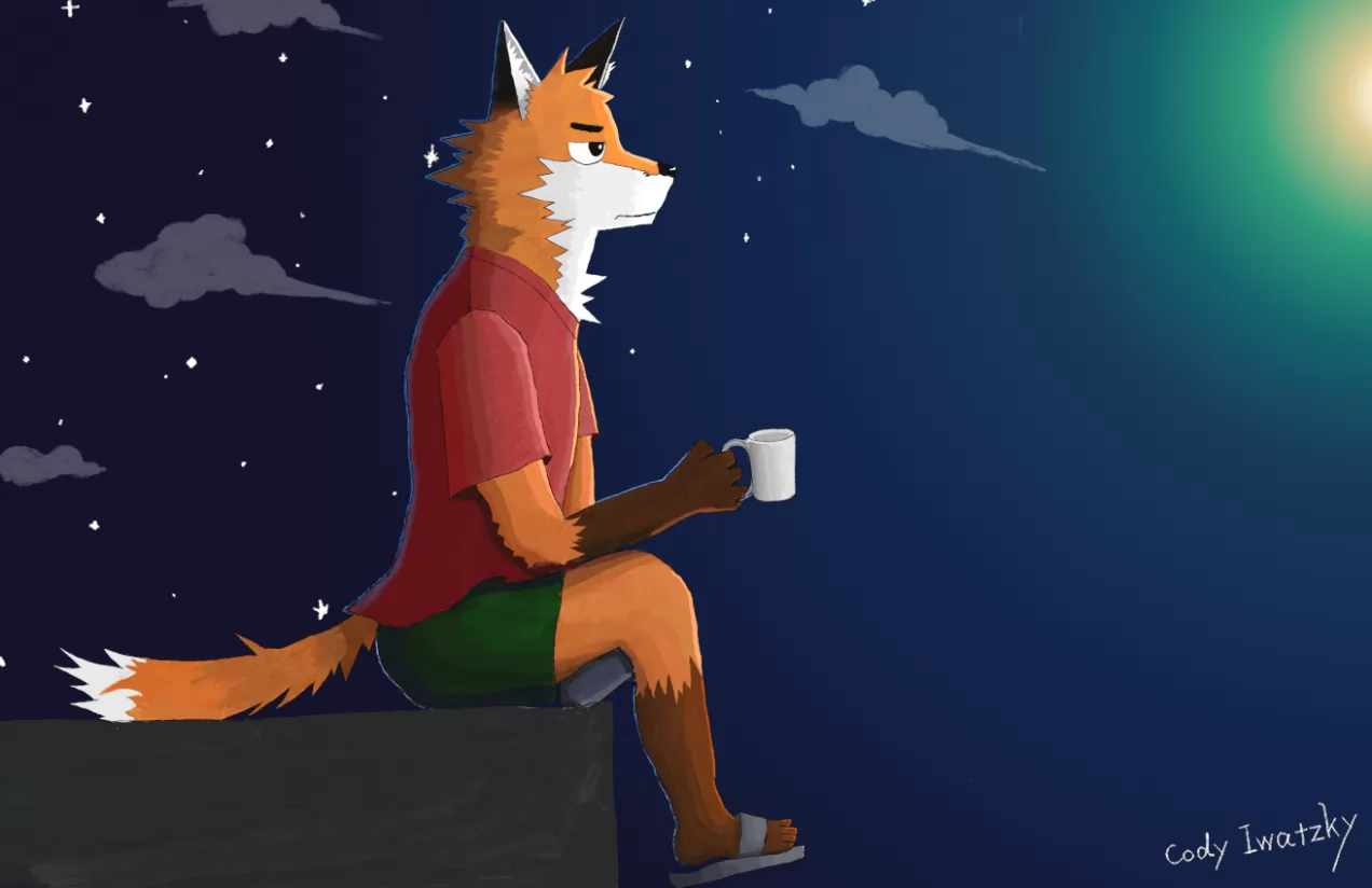 Insomnia by 岩槻｜Cody_Iwatzky, anthro, canid, canine, fox, furry, male, red fox, red_fox, 兽人, 狐狸