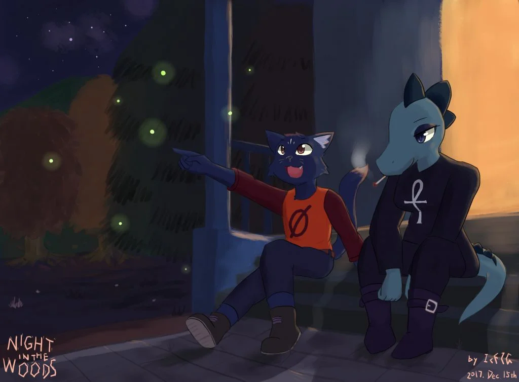 MaeBea by IcE2G, 林中之夜, Night in the Woods, Mae, Bea