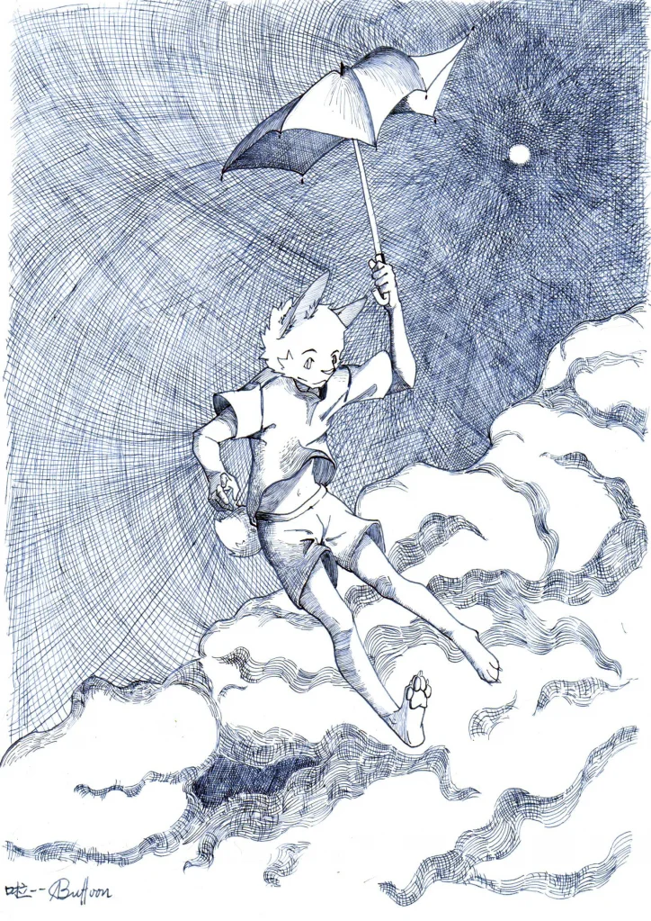 委托 by 啦buffoon, 伞, 天空