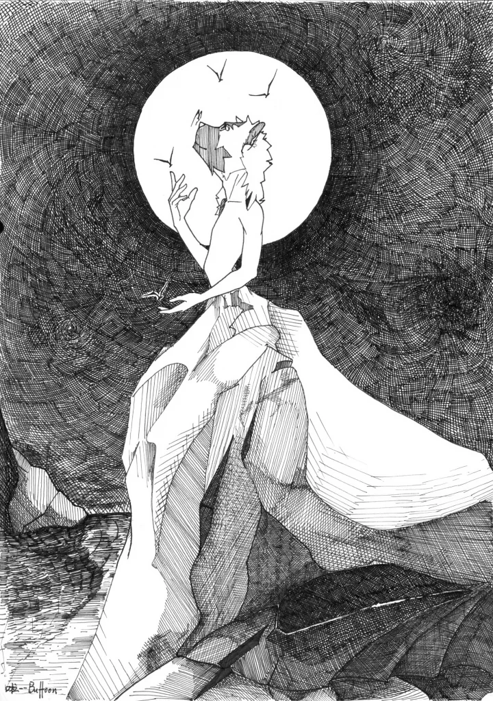 上次的画稿重画 by 啦buffoon, 冰川