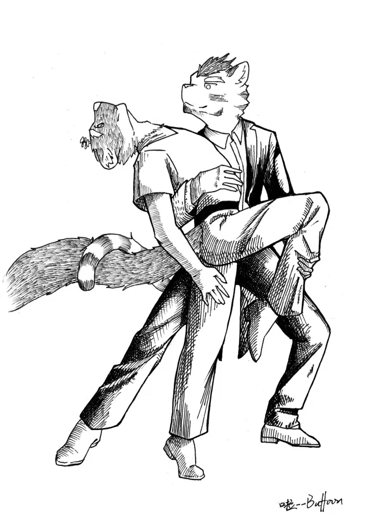 谷老师和鹅弹老师 by 啦buffoon, 舞蹈, 兽人, furry