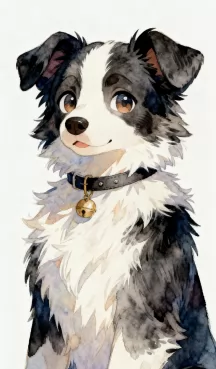 又画完一个小边牧