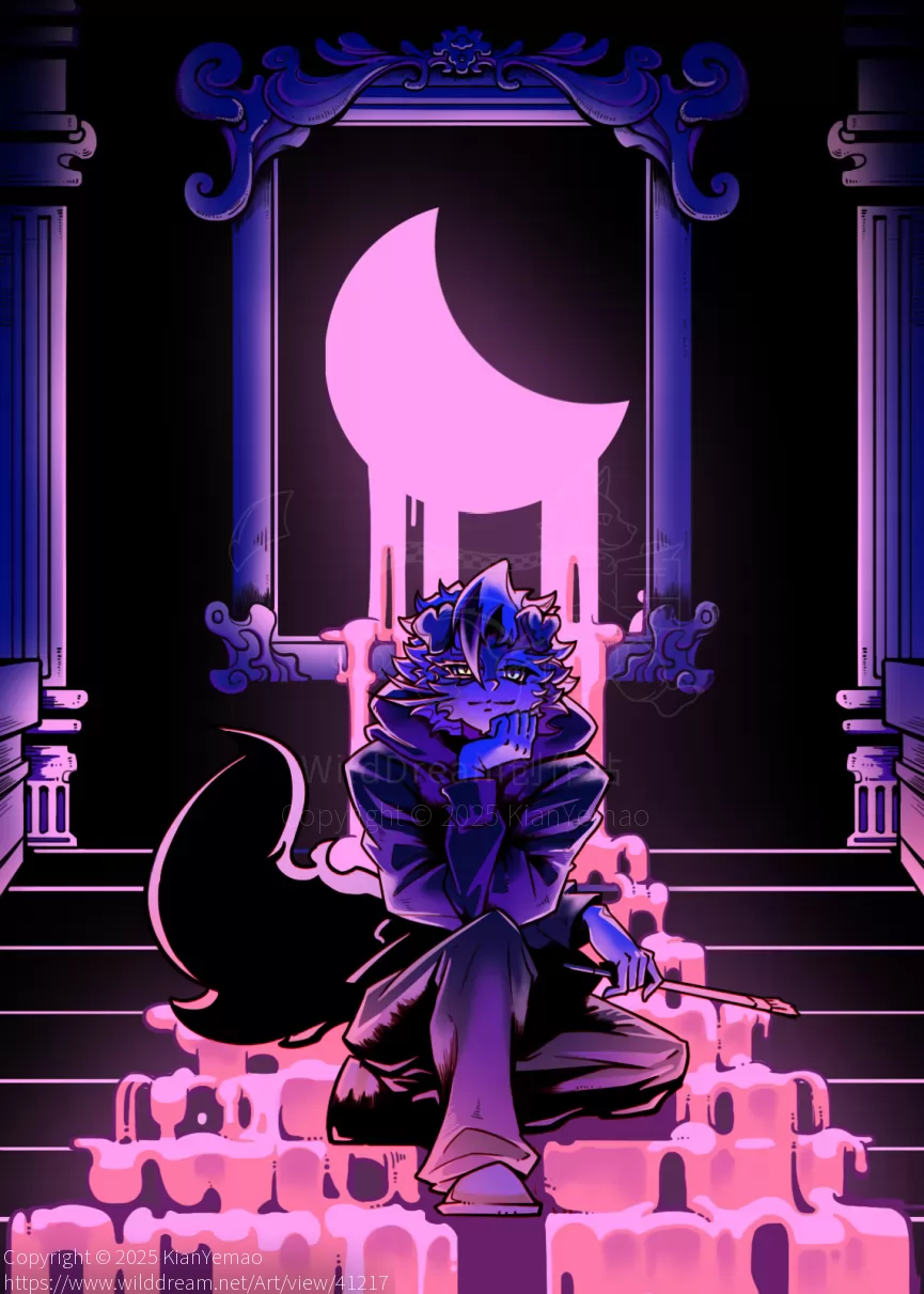 moon shine(无酒精） by KianYemao, OC, 兽人, 插画